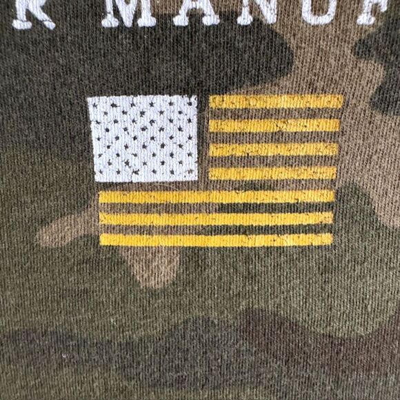 Howitzer Patriot MFG Mens LS Green Camo Shirt Give Me Liberty SZ L USA Tactical - Picture 5 of 15